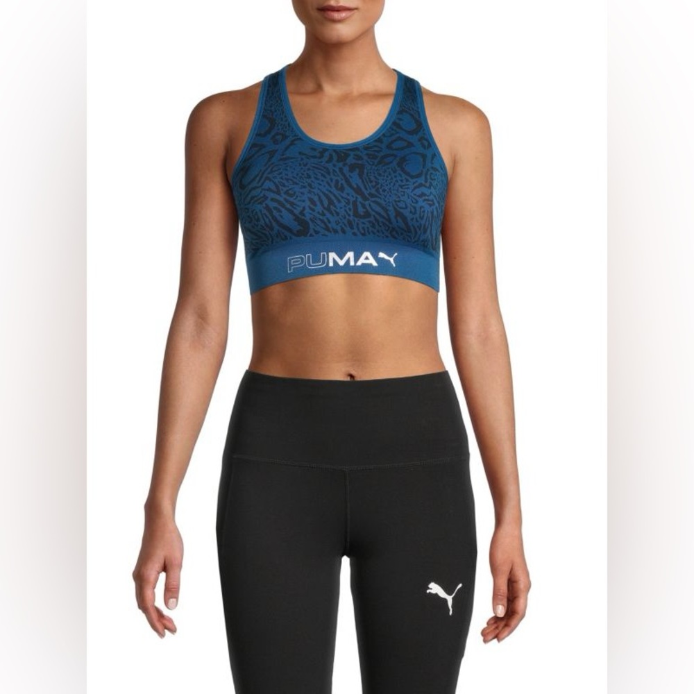 NWT PUMA - Mixed-Animal Print Racerback Sports Bra